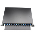 Black sliding drawer type 12 port fiber patch panel